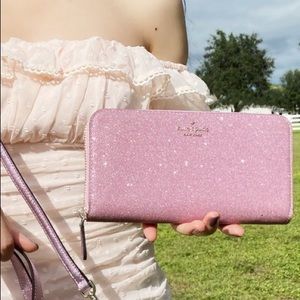 Kate Spade Sparkly Rose Continental Wallet